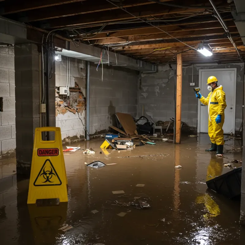 Flooded Basement Electrical Hazard in Goodman, MO Property